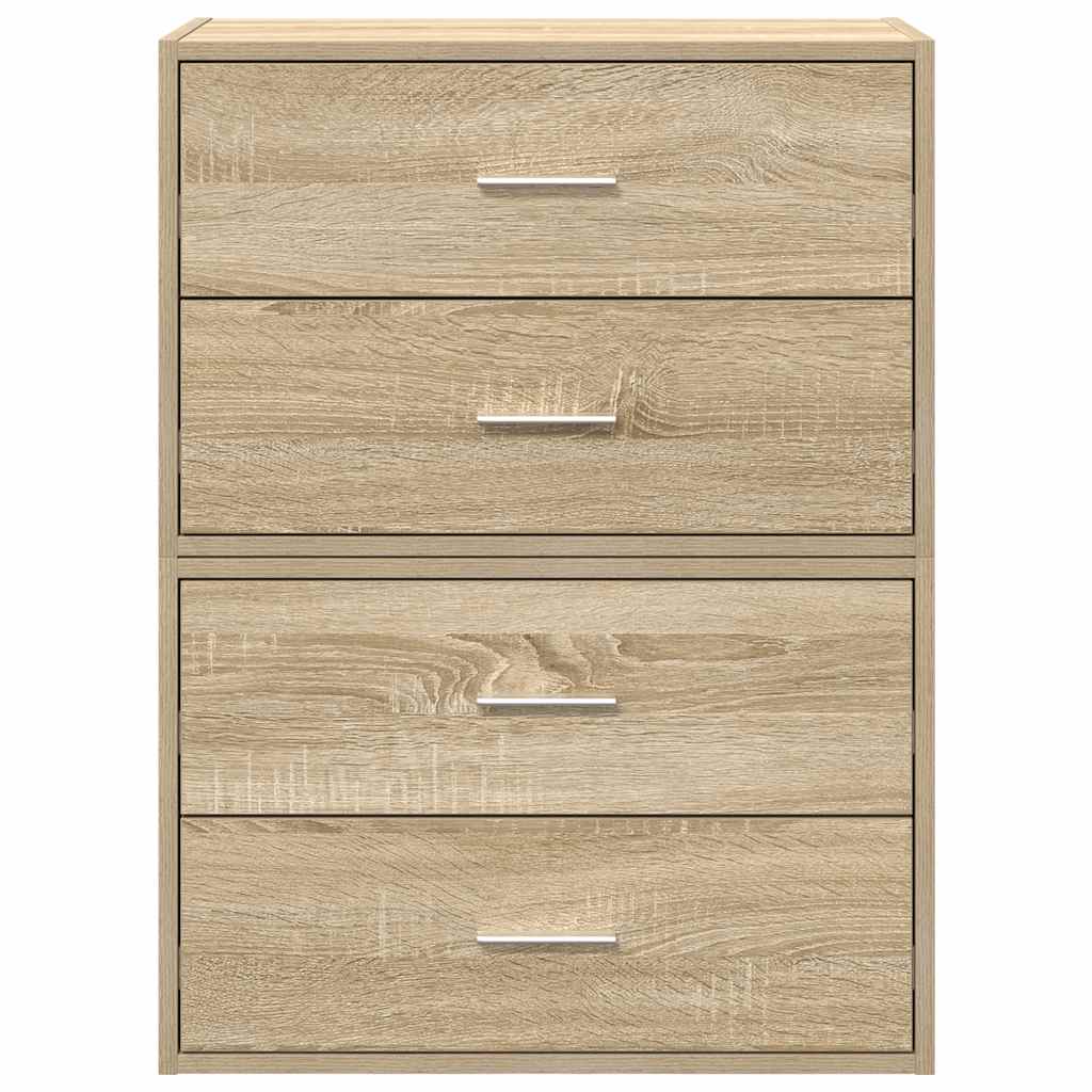 Cabinets with 2 Drawers 2 pcs Sonoma Oak 60x31x40 cm Engineered Wood